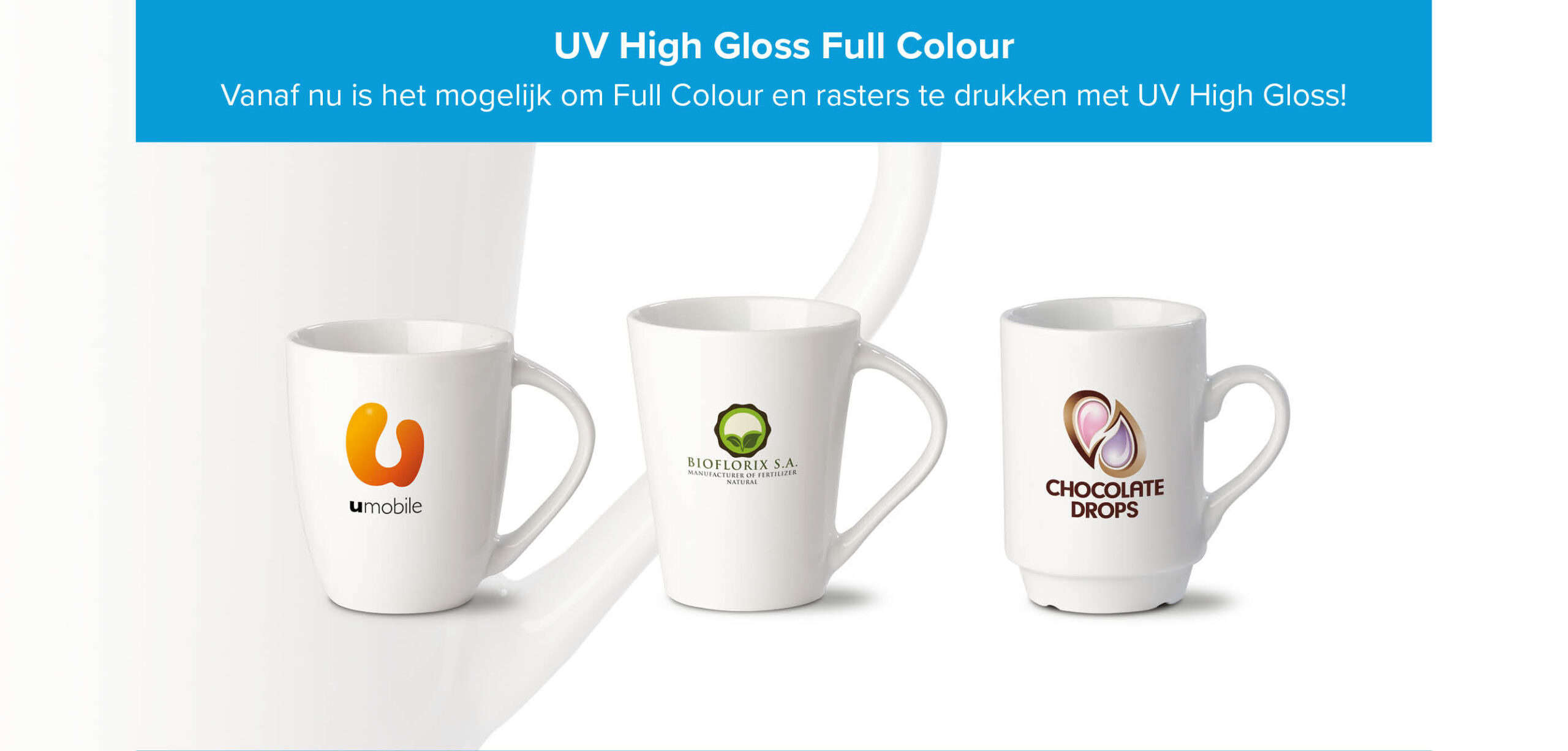 Full Colour UV High Gloss print op keramische producten
