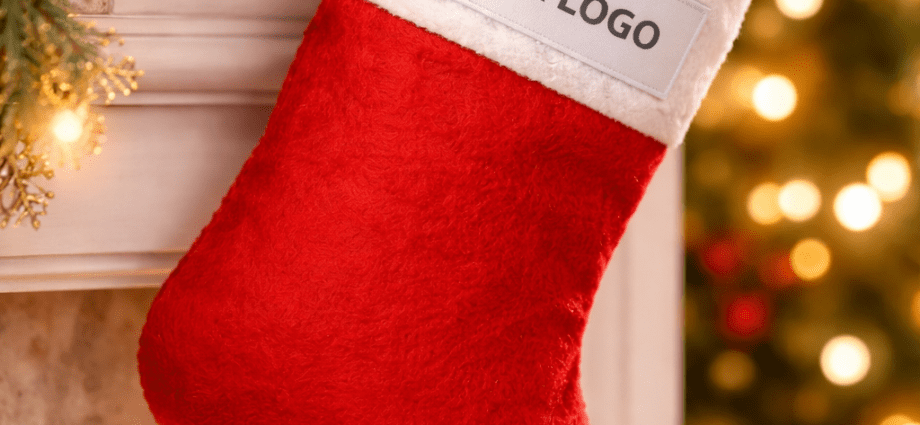 kerstsok relatiegeschenk december met logo