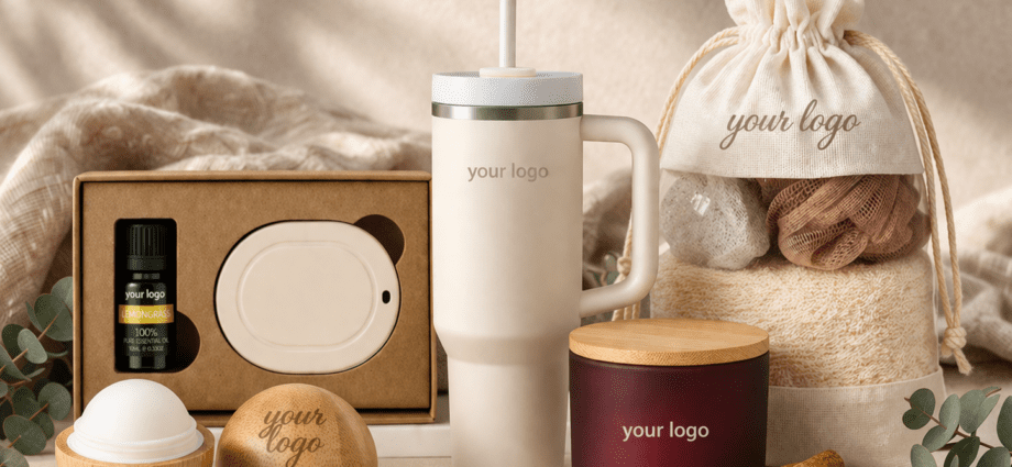 Moederdag relatiegeschenken wellness set met bedrukbare producten