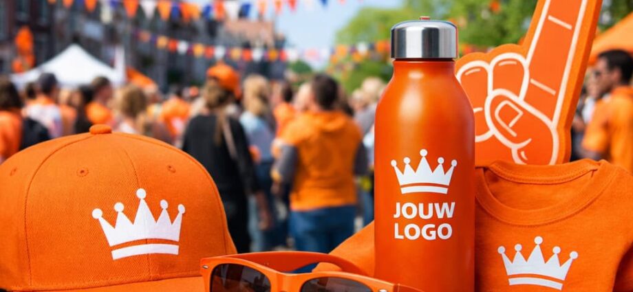 Koningsdag relatiegeschenken bedrukken zoals zonnebril pet en waterfles met logo